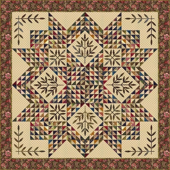 Items similar to Edyta Sitar Triangle Star Laundry Basket Quilts 73 x