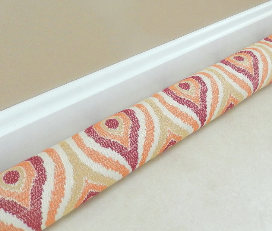 Door Draft Stopper UPHOLSTERY FABRIC 28 to 74 Red