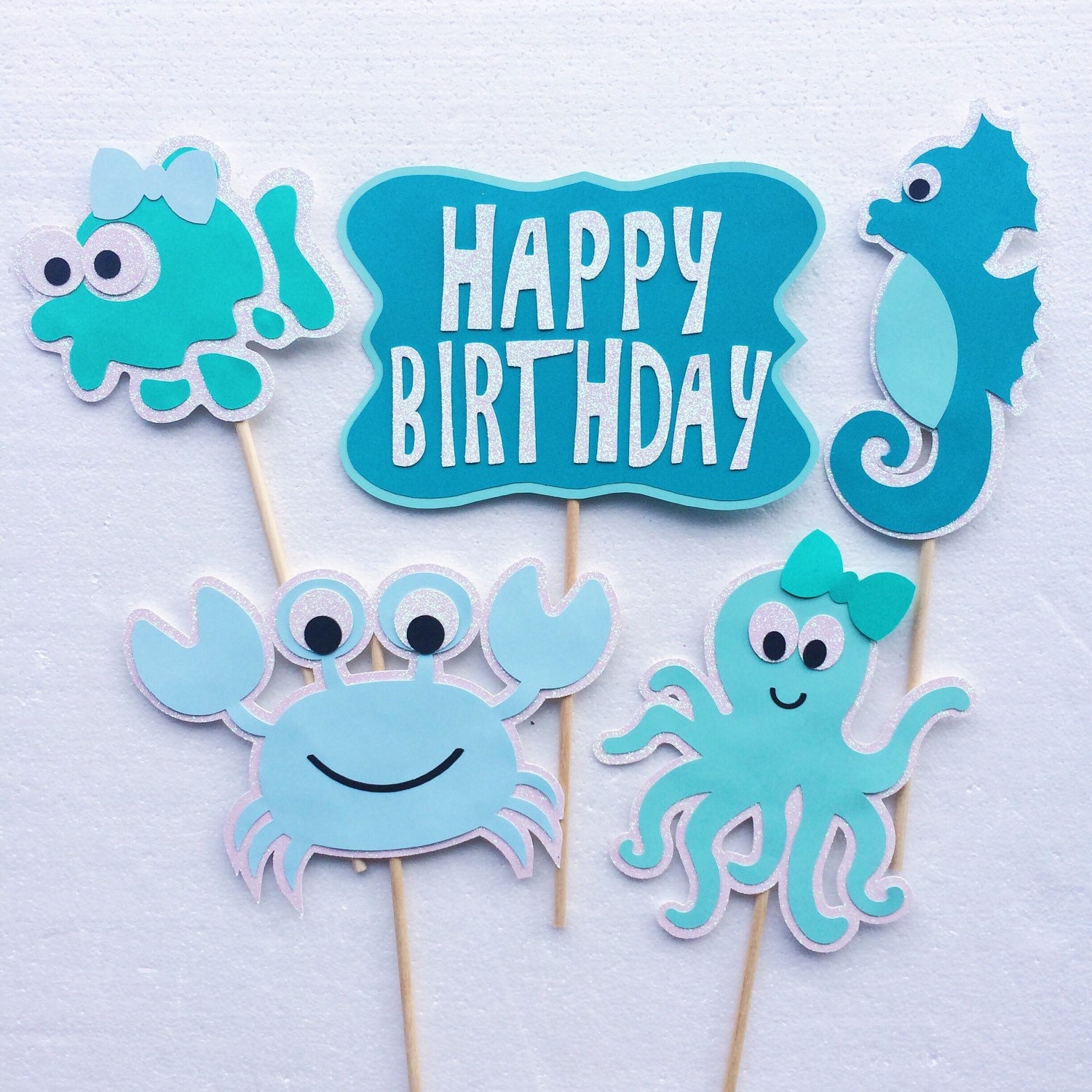 Under The Sea Photo Booth Props Ocean Birthday Decor