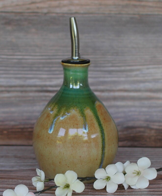 Ceramic Olive Oil Cruet Pottery Olive Oil Bottle Olive