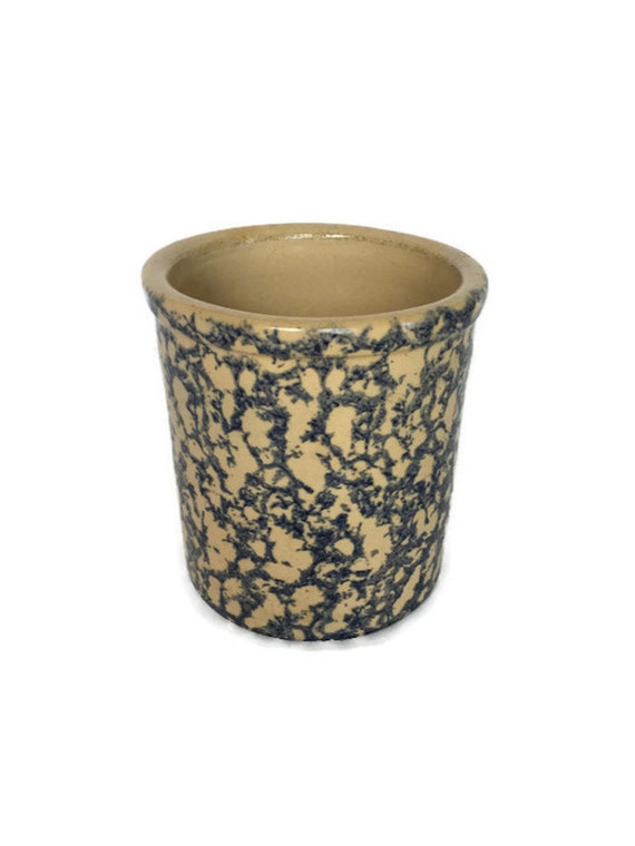 Robinson Ransbottom crock vintage pottery canister spongeware high jar