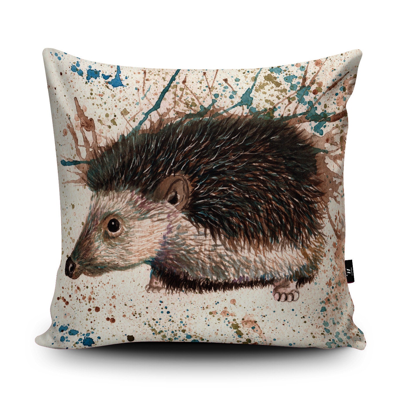 Hedgehog Cushion Hedgehog Pillow Hedgehog painting cushion