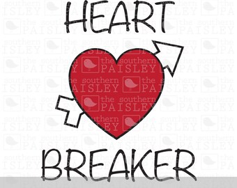Heart Breaker - Valentine - .svg/.eps/.dxf/.ai for Silhouette Studio, Cricut, or other cutting software
