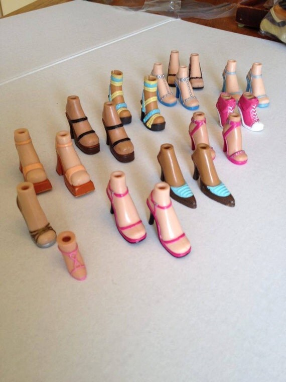 Bratz Doll Replacement Feet Shoes 10 Pairs And Two Strays