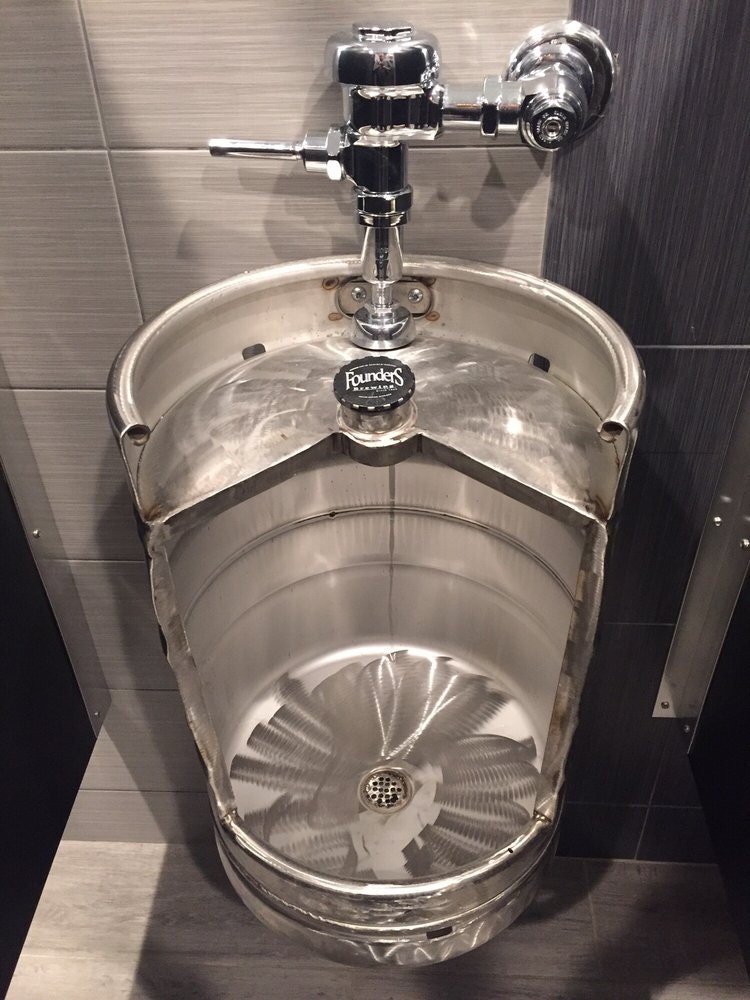 Beer Keg Urinal Stainless Novelty Toilet for Bistro Cafe