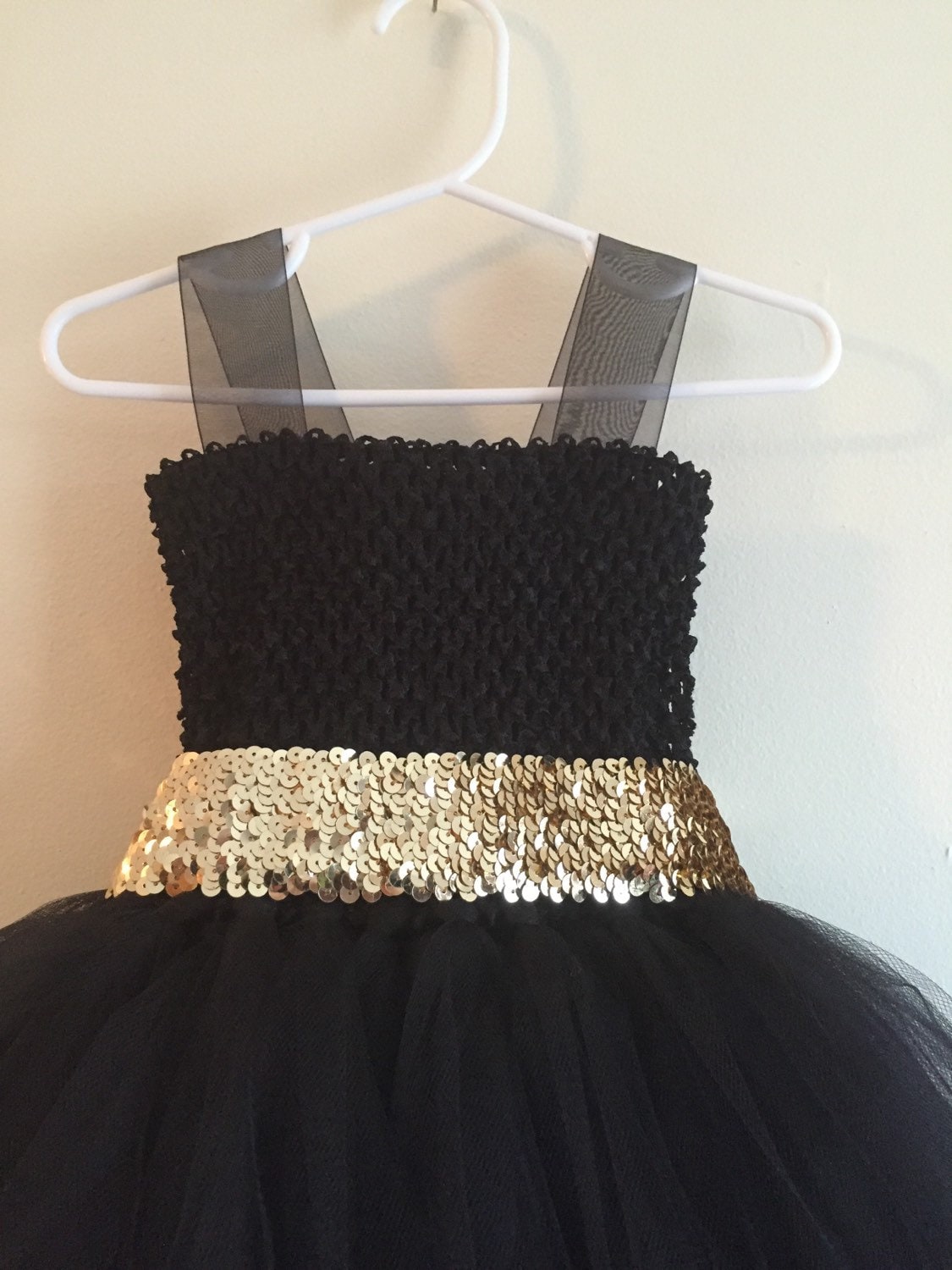 Black Tulle Flower Girl Dress Sequin Sash Black Flower Girl