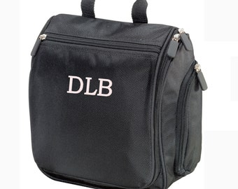 Personalized Dopp Kit | SET of 9 | Mens Toiletry Bag | Groomsmen Gift | Hanging Travel Bag | Travel Kit | Father's Day Gift | Gift for Men