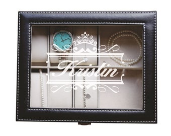 Bridesmaid Jewelry Box, Engraved Jewelry Box, Custom Jewelry Box, Personalized Jewelry Box for Girls, Bridesmaid Gift Ideas, Wife Gift