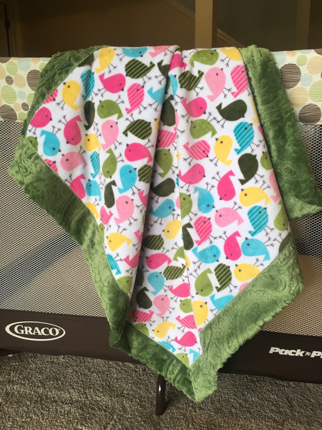 Shannon Cuddle Minky Baby Quilt Blanket by TreasureValleyQuilt
