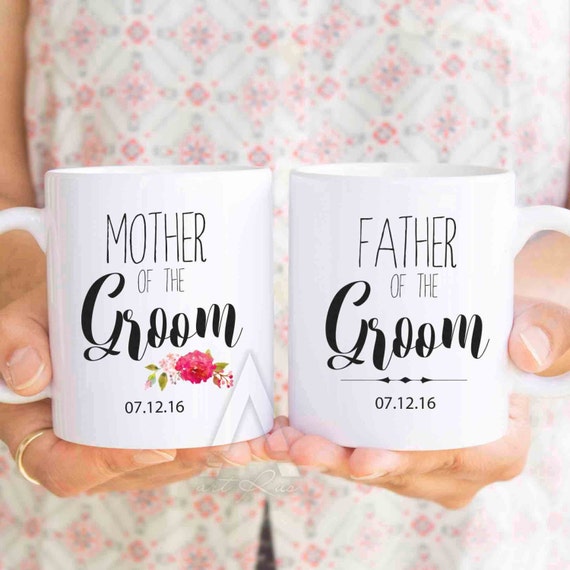 Mother/ Father of the groom mug set