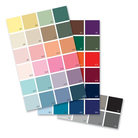 CUSTOM Color Chart Wallpaper Sample Swatches