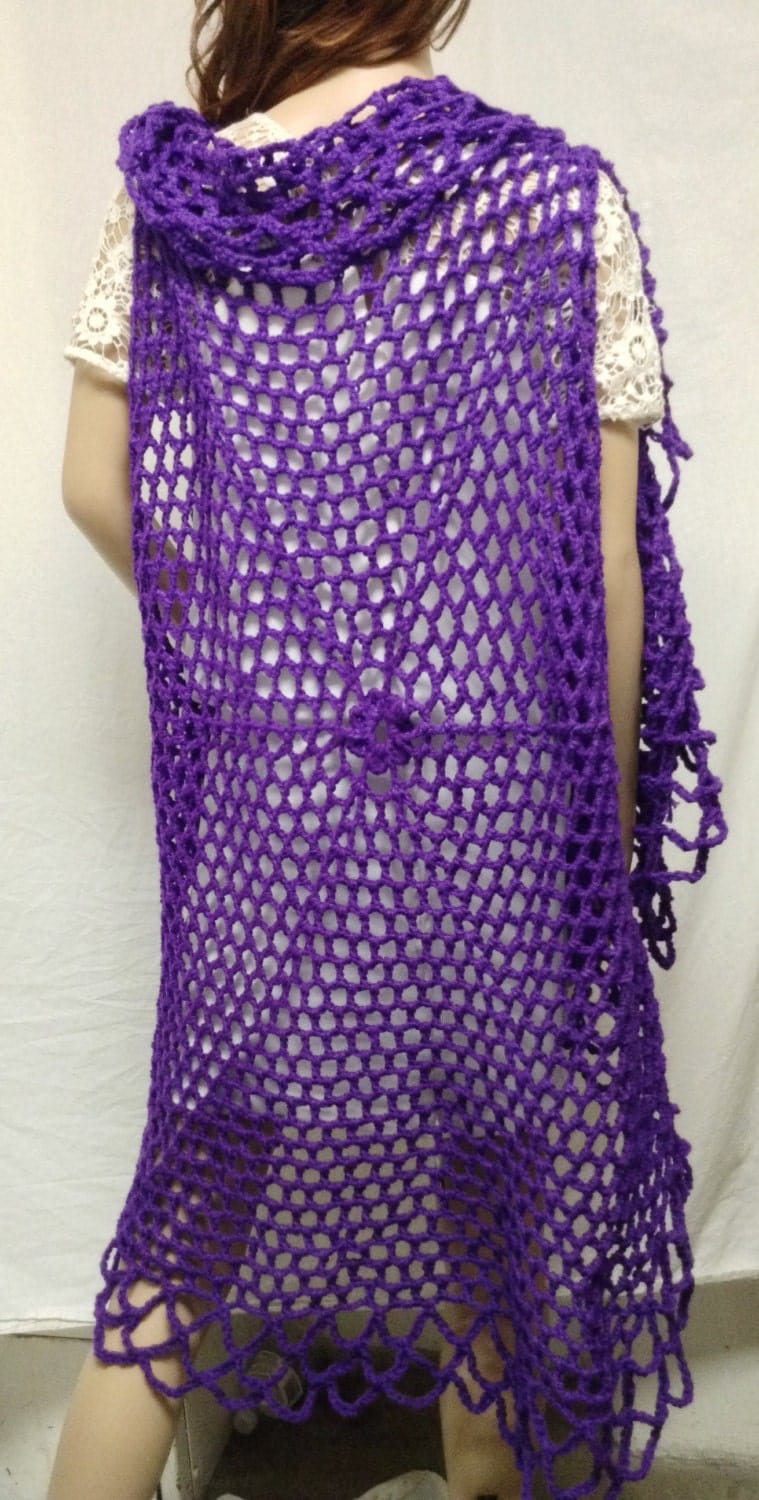 Long knit vestLargeXL Purple Knit Vest