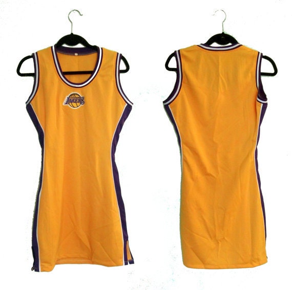 90s Los Angeles Lakers Basketball Jersey Dress Medium