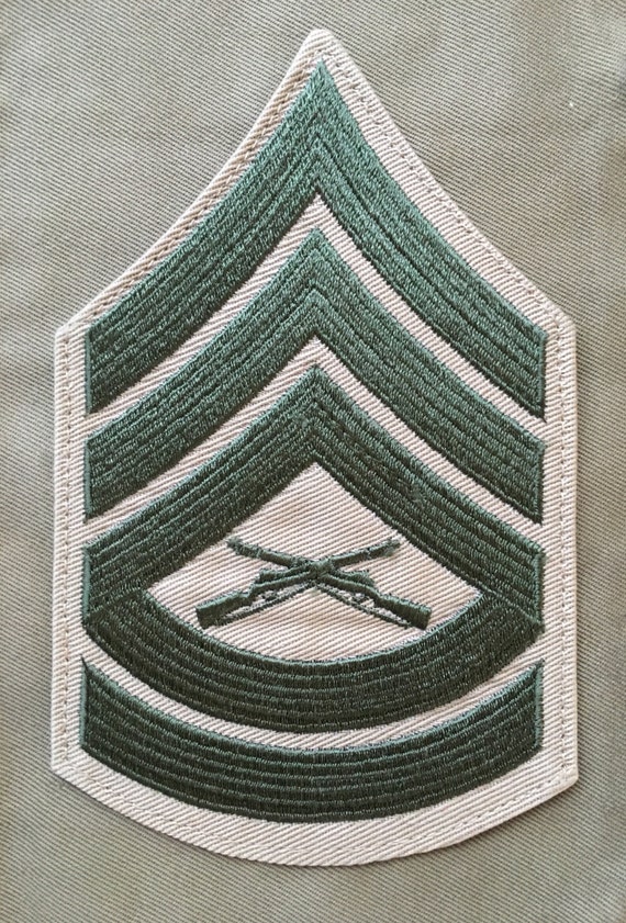 Vintage US Army Gunnery Sergeant Chevron Patch Shoulder Sleeve