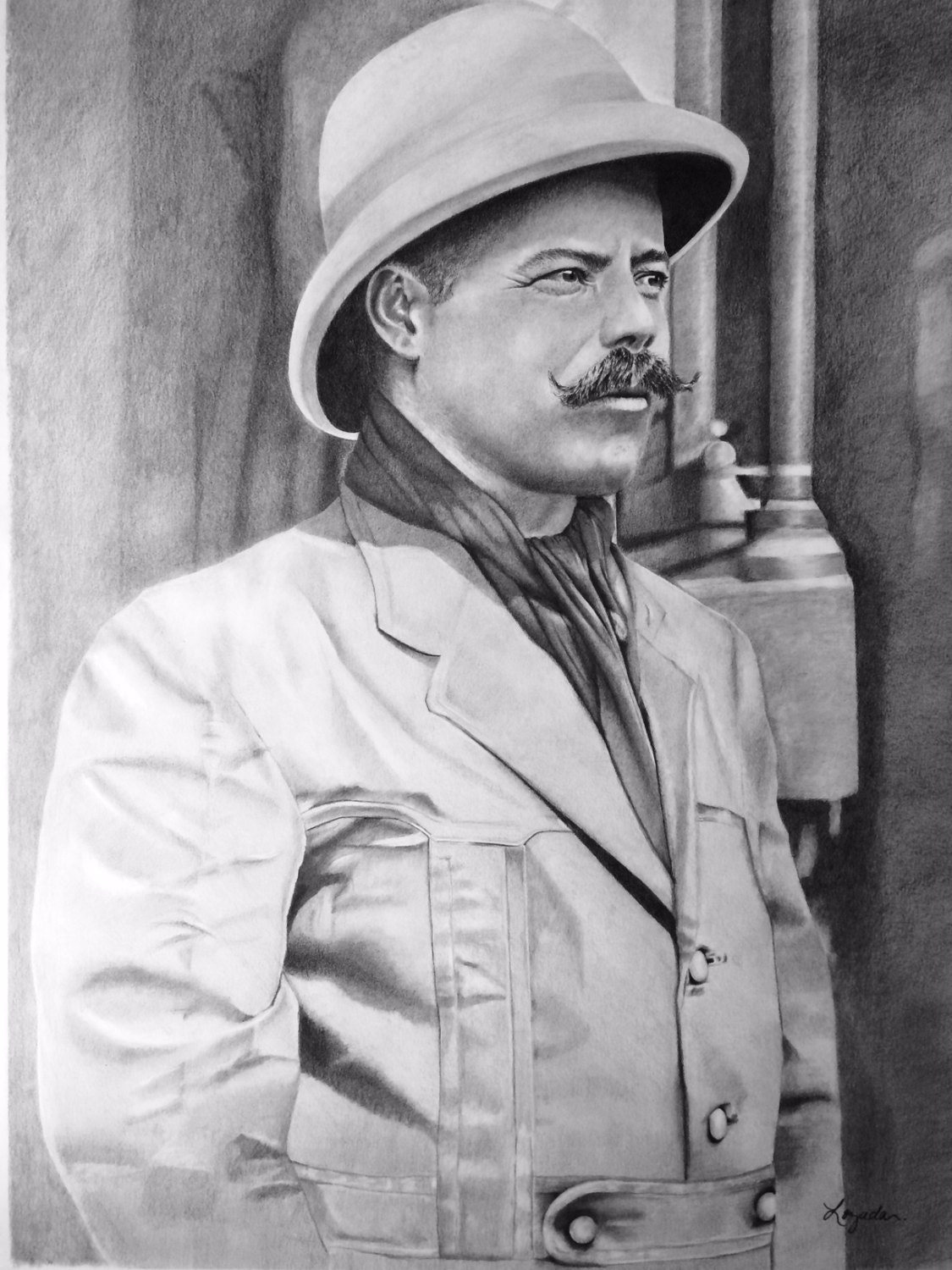 Pancho Villa....graphite pencil drawing prints 11 x