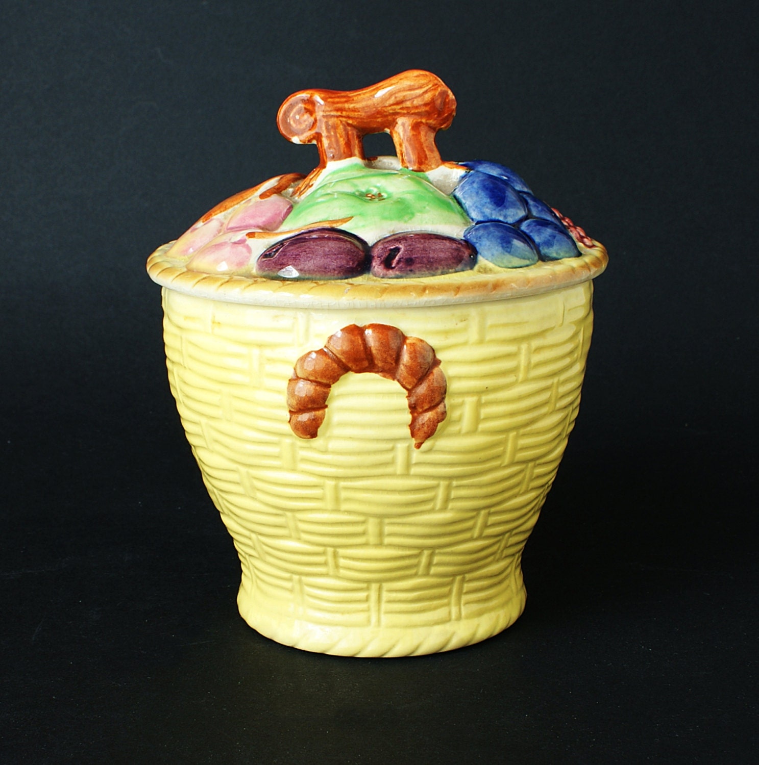 Avon Ware Pottery Jam Pot Majolica Art Deco Pottery 1930s