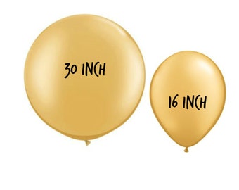 Gold Latex Balloons Gold Jumbo Balloon Gold Metallic Balloons Gold 30 in Balloon 16 in Gold Balloons latex Bouquet Photo Props Gold