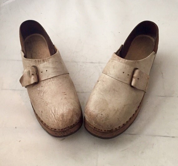 reserved 40s 50s clogs wooden platform wedge janes white reserved 40s 50s clogs wooden platform wedge janes white