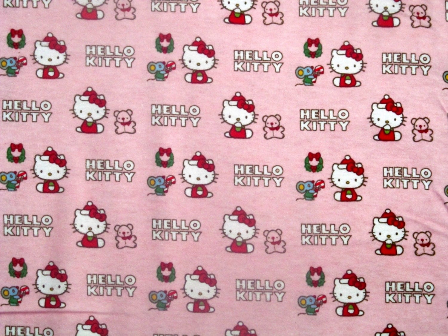 Hello Kitty Christmas Flannel Fabric BTY RARE VHTF