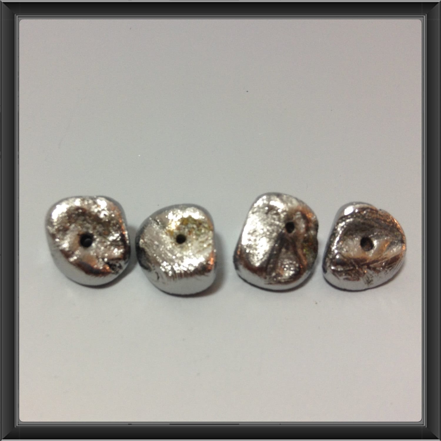 Muonionalusta Meteorite beads 4 pieces