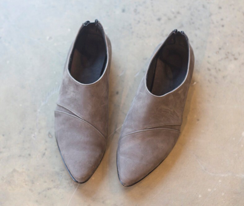 Womens shoes Women Leather Oxfords Brown Leather by KatzAndBirds