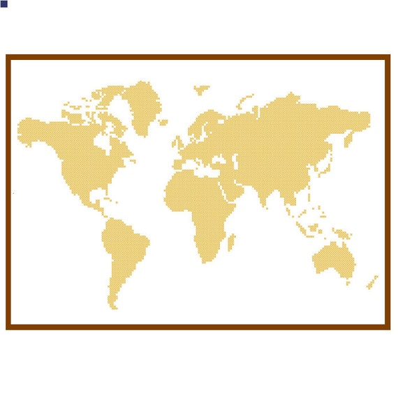 world map cross stitch pattern modern cross stitch pattern