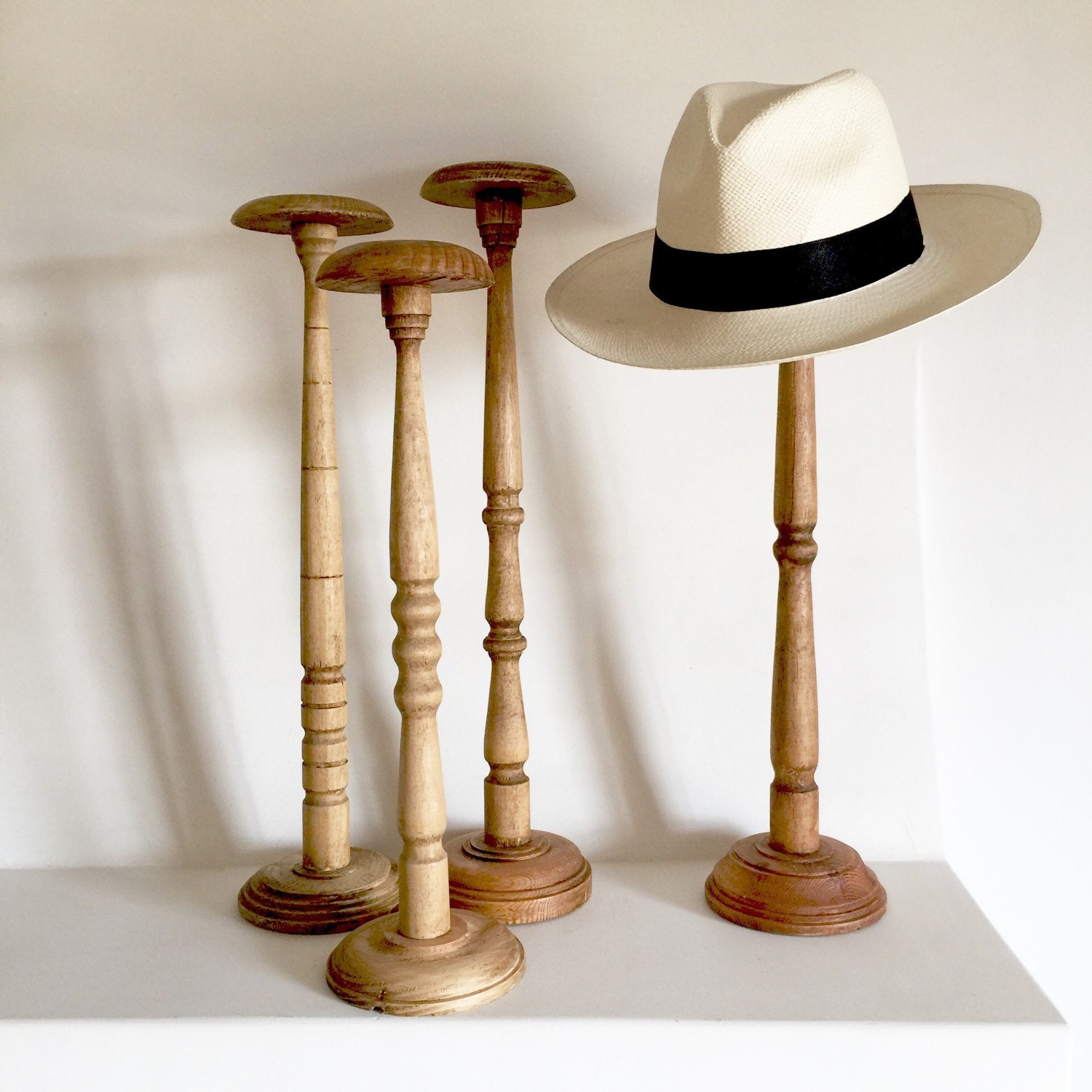 French Antique Wood Hat Stand Extra Tall Hat by LaVieEnPastis