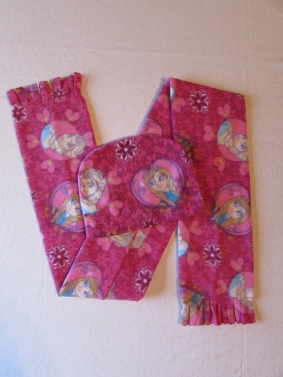 Frozen fleece scarf/Frozen fleece hat/Toddler hat/toddler scarf/fleece hat/fleece scarf/toddler frozen scarf/toddler frozen fleece scarf