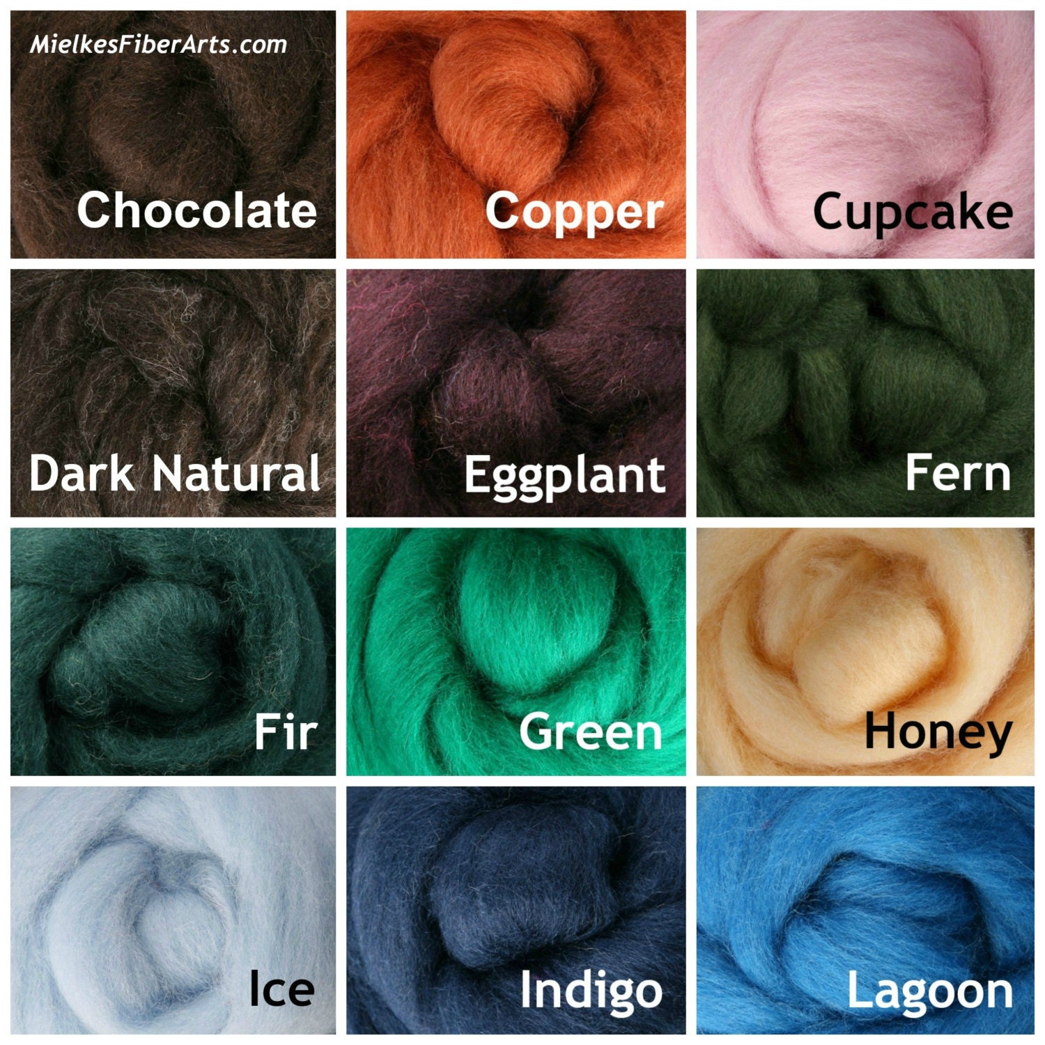 1 lb. Wool Roving New Zealand Corriedale Choose from 60