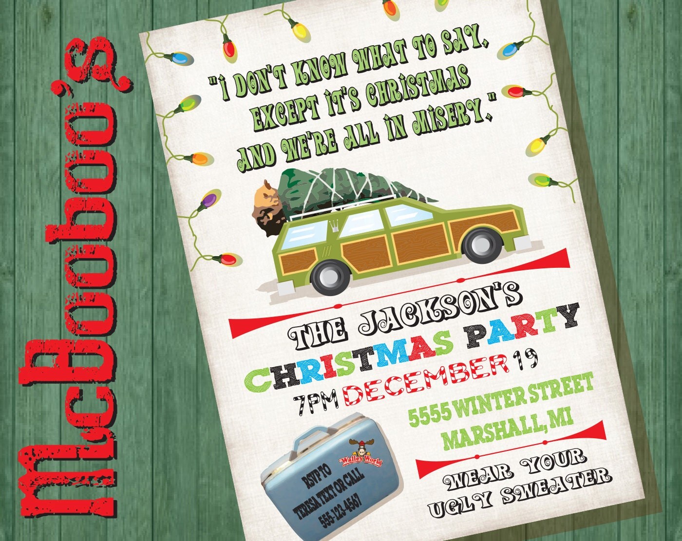 Griswold Christmas Party Invitations 2