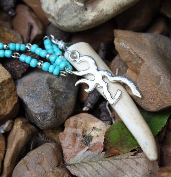 Rear view mirror charm real deer antler by WoodlandInspiration