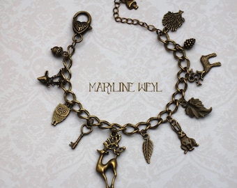 charm bracelet charms bronze "spirit of the forest"