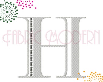 FANCY 2 color MONOGRAM Font Embroidery, three sizes, bx, monogram alphabet, 3, 3.5 and 4" #534