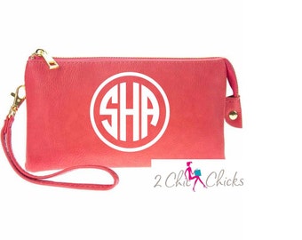 Monogram Crossbody Purse, monogram clutch, monogram purse, bridesmaids gift, monogram wristlet, personalized wristlet crossbody bridesmaide