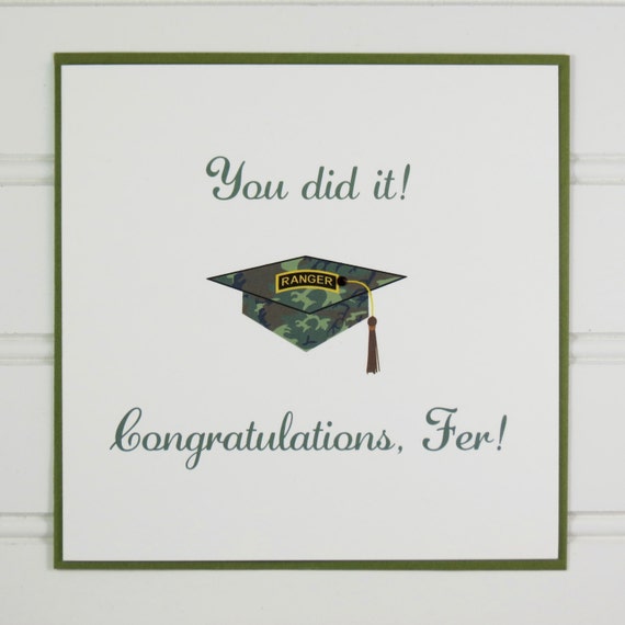 Military Graduation Card Custom Card for the by PlayaPaper on Etsy