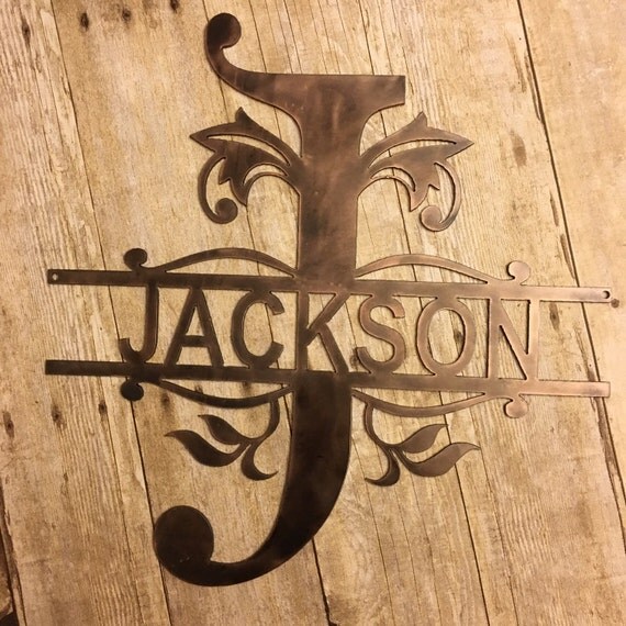 Ornate Steel Name Sign