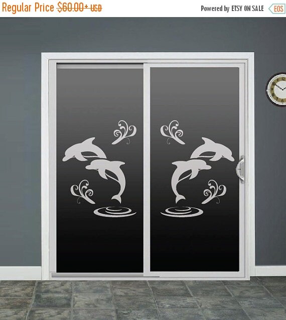 SALE Dolphin Glass Door Decals Sliding Door Decal by RoomsByAngie