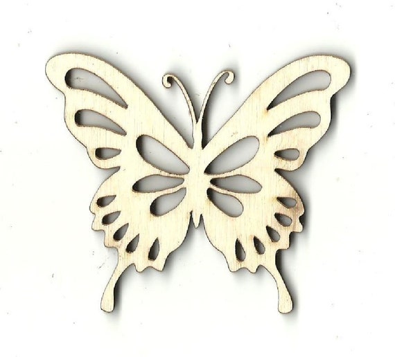 Butterfly Unfinished Laser Cut Out Wood Shape Craft Supply