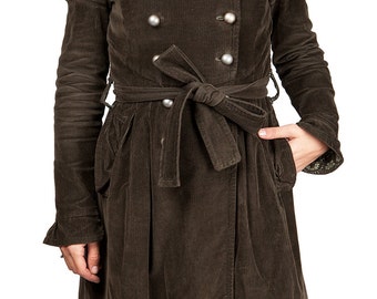 Manteau gothique victorien hiver cintré vintage personnalisable