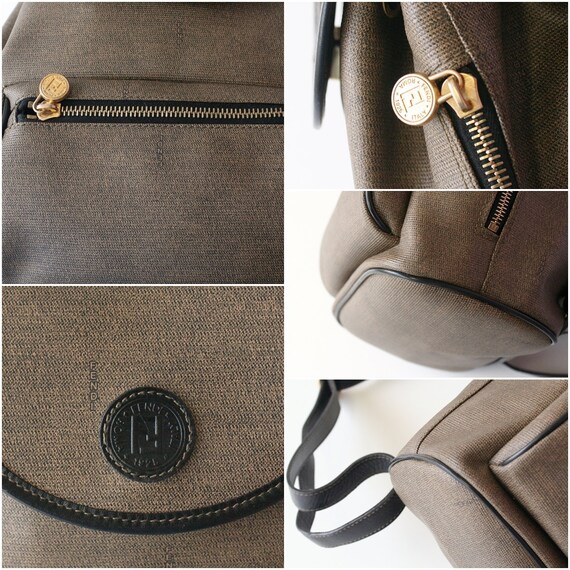 Reserved Fendi Backpack Vintage Khaki Brown Authentic