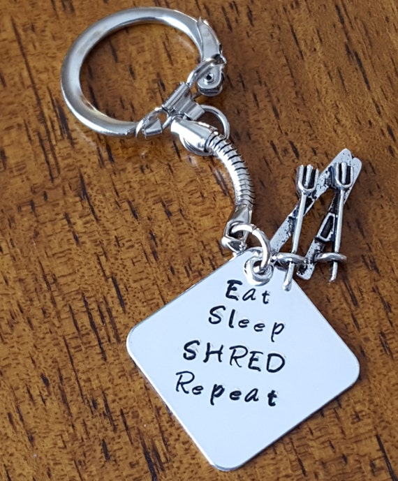 SNOWBOARD Keychain SKI Keychain Personalized by GirlCrewCreations