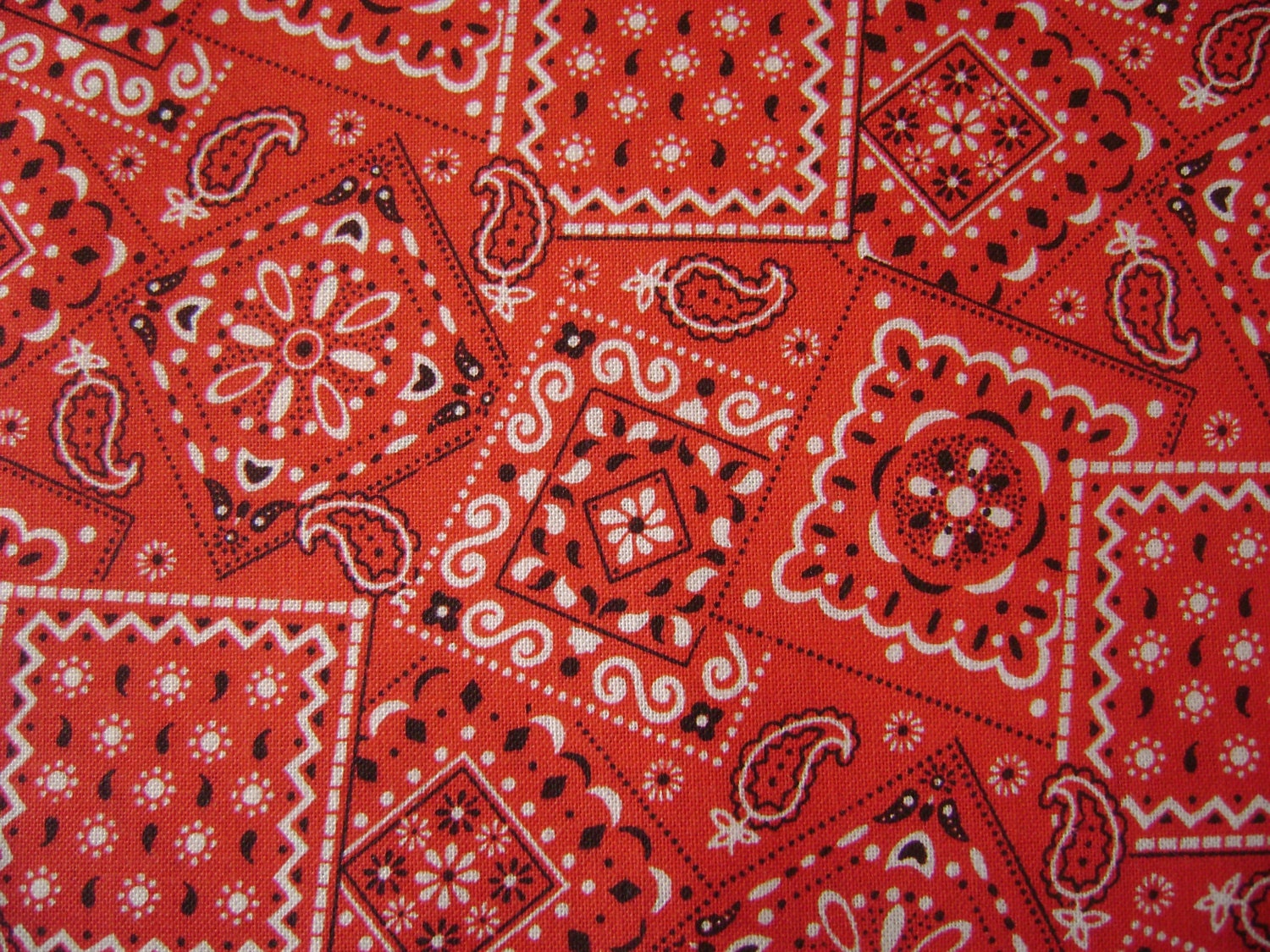 Red Bandana Cotton Fabric Sold by the Yard