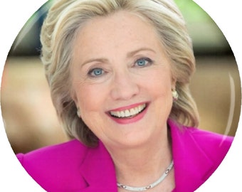 Hillary Clinton (Pretty in Pink) President 2016 Election 1.25" 2.25" Pinback Button Pin Magnet Keychain Bottle Opener 825