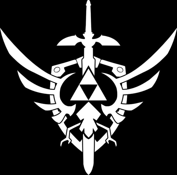 Triforce Shield Legend of Zelda Sword Sticker Decal Car Truck