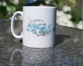 VW Mug - Beetle, VW Bug, Coffee Cup, Volkswagen, Great Fathers Day or Birthday Gift.