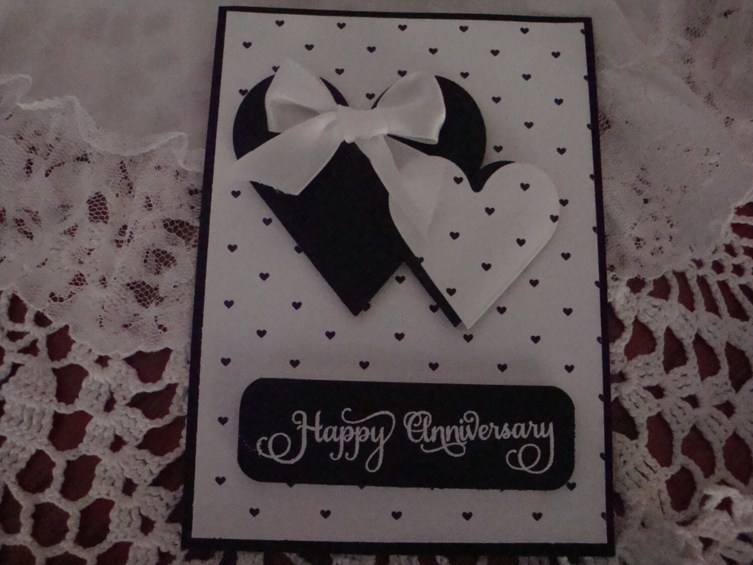 Anniversary Card Happy Anniversary black and white Love