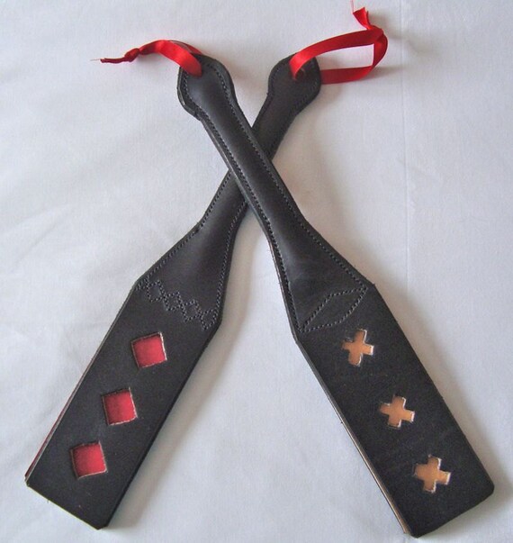 Handmade Bridle leather paddles double layer by LovelyLeatherUK