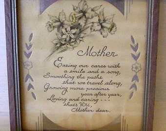 Poem for Mother Daughter Bond on Card with 18mm crystal heart