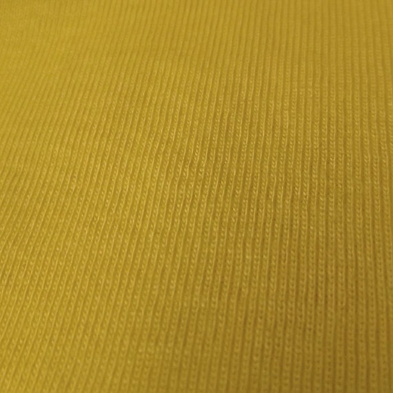 Mustard Yellow 1x1 Baby Rib Knit Fabric 100 Cotton Fabric