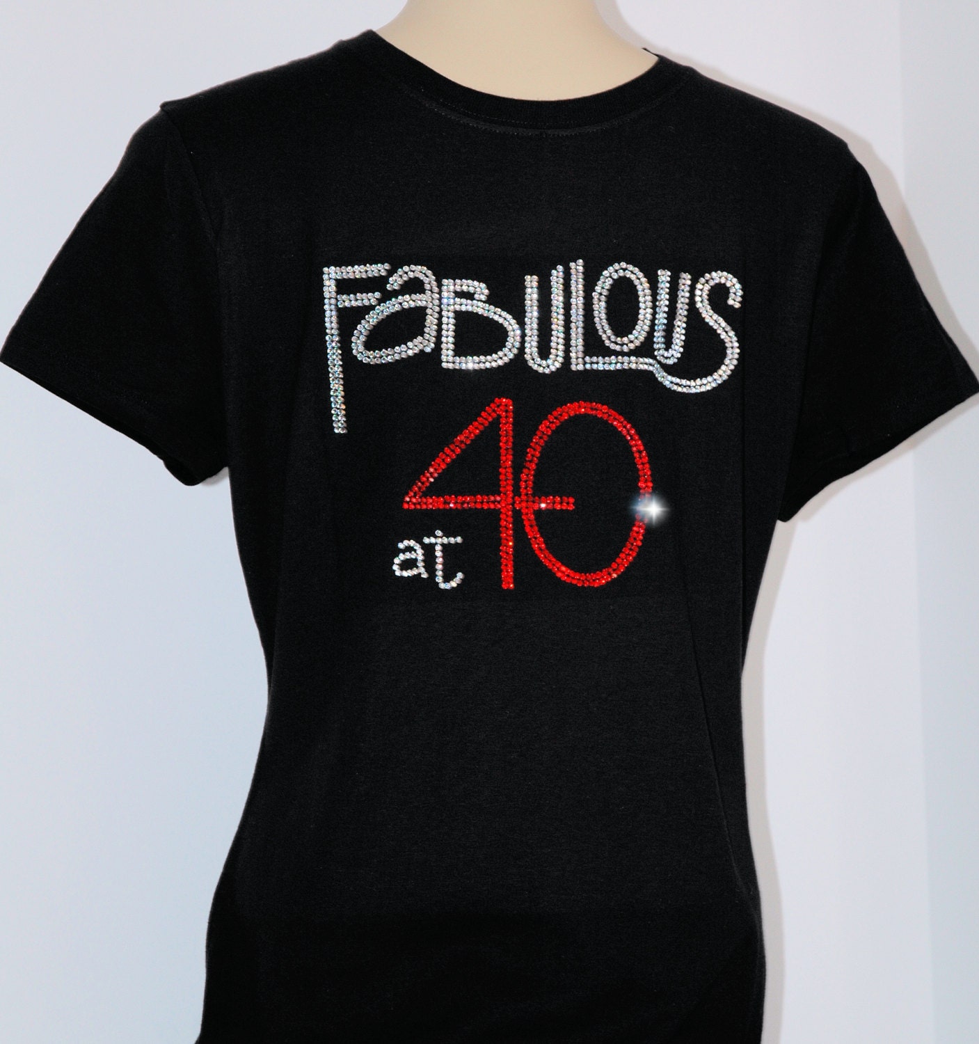 Fabulous At 40 Rhinestone T Shirt